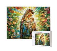 Jigsaw Puzzles for Adults 1000 Piece, Puzzle Educational Games, Challenging Puzzle Game for The Whole for Women, Gifts for Men, DIY Craft Puzzles for Home Decoration Gifts, Theme: Our Lady Child C-733