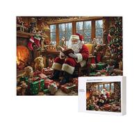 Jigsaw Puzzles for Adults 1000 Piece, Puzzle Educational Games, Challenging Puzzle Game for The Whole for Women, Gifts for Men, DIY Craft Puzzles for Home Decor Gifts, Theme: Santa Claus Scenery C-717