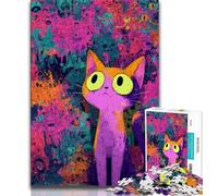 Jigsaw Puzzles for Adults 1000 Piece Puzzle Fantasy Art Cat,Stress Reliever Difficult Challenge Unique Home Decor And Gifts (75x50cm)