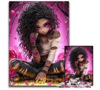 Jigsaw Puzzles for Adults 1000 Piece Puzzle Fantasy Dark Girl Cardboard Puzzles Stress Reliever Staycation Kill Time, A Work of Art for And Age 14 26X38CM