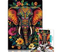 Jigsaw Puzzles for Adults 1000 Piece Puzzle Fantasy Elephant,Family Activity Fun at Home Activities,Birthday Present,Travel Gifts (38x26cm)