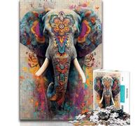 Jigsaw Puzzles for Adults 1000 Piece Puzzle Fantasy Elephant,Family Game Stress Reliever Difficult Challenge Enhance Love between Couples (38x26cm)