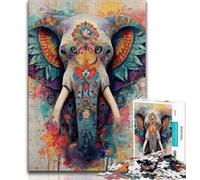 Jigsaw Puzzles for Adults 1000 Piece Puzzle Fantasy Elephant,Help The Brain Exercise Addictive Toys to Cultivate Patience Artists Collection,Fine Art (38x26cm)