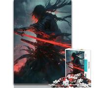 Jigsaw Puzzles for Adults 1000 Piece Puzzle Fantasy Ninja Warrior,Educational Family Game Wall Decoration Unique Birthday And Xmas Gifts (75x50cm)