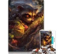 Jigsaw Puzzles for Adults 1000 Piece Puzzle Fantasy Raccoon,Educational Family Game Wall Decoration Unique Birthday And Xmas Gifts (75x50cm)