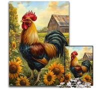 Jigsaw Puzzles for Adults 1000 Piece Puzzle Farm Rooster Puzzle Educational Challenge, Deal As Gifts for The Whole Family for 14+ 26X38CM
