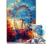 Jigsaw Puzzles for Adults 1000 Piece Puzzle Ferris Wheel, Stress Reliever Difficult Challenge,is Ideal As Gifts for The Whole Family for Age 14+ 38x26cm