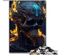 Jigsaw Puzzles for Adults 1000 Piece Puzzle Fire Skeleton, for 14+ Challenging Game As A Gift for The Whole Family And Friends (Size 50x75cm)