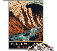 Jigsaw Puzzles for Adults 1000 Piece Puzzle Firehole River Yellowstone, Suitable for Ages 14 And Up Home Educational Games DIY Toys Artwork Gift 26x38cm