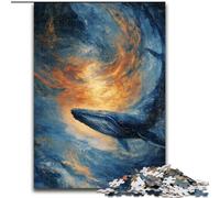 Jigsaw Puzzles for Adults 1000 Piece Puzzle Flame Whale, Educational Toys for Is Ideal As A Gift for The Whole Family for And 14 Years Old (Size 26x38cm)