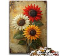 Jigsaw Puzzles for Adults 1000 Piece Puzzle Flower Art for Ages 14 And over Fun Games Fun Activities at Home, Birthday Gifts, Travel Gifts 50x75cm
