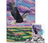 Jigsaw Puzzles for Adults 1000 Piece Puzzle Flying Eagle,Stress Reliever Difficult Challenge Unique Home Decor And Gifts (38x26cm)