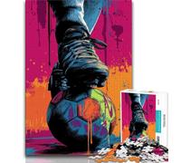 Jigsaw Puzzles for Adults 1000 Piece Puzzle Football Oil Painting,Stress Reliever Difficult Challenge Unique Home Decor And Gifts (38x26cm)