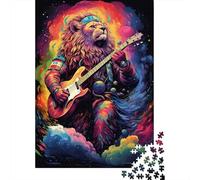 Jigsaw Puzzles for Adults 1000 Piece Puzzle for Teenager Colorful Art Guitar Lion Jigsaw Puzzle Paper Jigsaw Gift Suitable Family Friends Puzzles 38x26cm/1000pcs