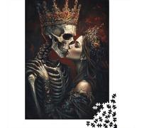 Jigsaw Puzzles for Adults 1000 Piece Puzzle for Teenager Dark Romantic Tattoo Jigsaw Puzzle Wooden Jigsaw Gift Suitable Family Friends Puzzles 1000pcs (75x50cm)