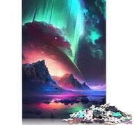 Jigsaw Puzzles for Adults 1000 Piece Puzzle for Teenager Northern Lights Jigsaw Puzzle Paper Jigsaw Gift Suitable Family Friends Puzzles 38x26cm/1000pcs