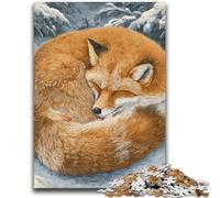 Jigsaw Puzzles for Adults 1000 Piece Puzzle Fox in The Snow for Ages 14 And over Fun Games Fun Activities at Home, Birthday Gifts, Travel Gifts 50x75cm