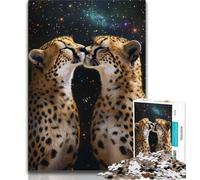Jigsaw Puzzles for Adults 1000 Piece Puzzle Galaxy Cheetah,Challenging Game And Family Play Birthday Present,Gifts,Wall Art (75x50cm)