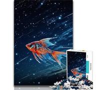 Jigsaw Puzzles for Adults 1000 Piece Puzzle Galaxy Fish,Educational Family Game Wall Decoration Unique Birthday And Xmas Gifts (38x26cm)