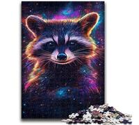 Jigsaw Puzzles for Adults 1000 Piece Puzzle Galaxy Raccoon Help The Brain Exercise Addictive Toys to Cultivate Patience Perfect Decoration 26x38cm