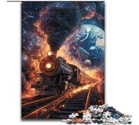 Jigsaw Puzzles for Adults 1000 Piece Puzzle Galaxy Train, Analysis And Logic with Fully Interlocking Randomly Shaped Pieces for And Age 14 Years Up (Size 26x38cm)