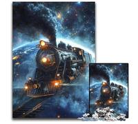 Jigsaw Puzzles for Adults 1000 Piece Puzzle Galaxy Train Cardboard Jigsaw Puzzles Family Game Night Fun, DIY Decorative Artwork 26X38CM