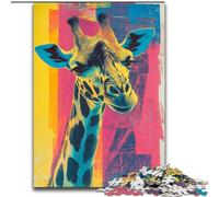 Jigsaw Puzzles for Adults 1000 Piece Puzzle Giraffe Art, Suitable for Ages 14 And Up Home Decor Deal As Gifts for The Whole Family (Size 50x75cm)