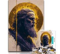 Jigsaw Puzzles for Adults 1000 Piece Puzzle Golden Jesus,Family Activity Fun at Home Activities,Birthday Present,Travel Gifts 50x75cm