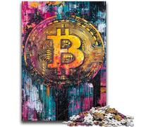 Jigsaw Puzzles for Adults 1000 Piece Puzzle Graffiti Bitcoin for Ages 14 And over Fun Games Fun Activities at Home, Birthday Gifts, Travel Gifts 26x38cm