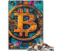 Jigsaw Puzzles for Adults 1000 Piece Puzzle Graffiti Bitcoin Toys Educational Games Stress Relieving Suitable for Desktop Decoration 26x38cm
