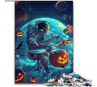 Jigsaw Puzzles for Adults 1000 Piece Puzzle Halloween Astronaut, for And 14 Years And over for Educational Game Challenge Toy Gift for Birthdays (Size 26x38cm)