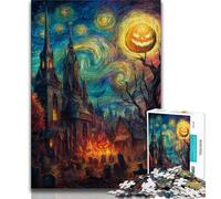 Jigsaw Puzzles for Adults 1000 Piece Puzzle Halloween Skeleton Landscape,Stress Reliever Difficult Challenge Unique Home Decor And Gifts (38x26cm)