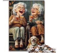 Jigsaw Puzzles for Adults 1000 Piece Puzzle Happy Grandma, Analysis And Logic with Fully Interlocking Randomly Shaped Pieces for And Age 14 Years Up (Size 50x75cm)