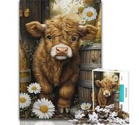 Jigsaw Puzzles for Adults 1000 Piece Puzzle Highland Cow,Educational Family Game Wall Decoration Unique Birthday And Xmas Gifts (75x50cm)