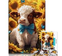 Jigsaw Puzzles for Adults 1000 Piece Puzzle Highland Cow,Stress Reliever Difficult Challenge Every Piece Is Unique - Challenging Family Fun Game (75x50cm)
