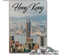 Jigsaw Puzzles for Adults 1000 Piece Puzzle Hong Kong, Suitable for Ages 14 And Up Home Educational Games DIY Toys Artwork Gift 26x38cm