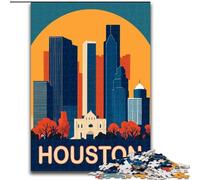 Jigsaw Puzzles for Adults 1000 Piece Puzzle Houston, Toys Educational Games Stress Relieving Enhance Love between Couples 50x75cm