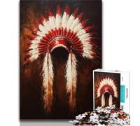 Jigsaw Puzzles for Adults 1000 Piece Puzzle Indian Logo,Challenging Game And Family Play Birthday Present,Gifts,Wall Art (75x50cm)