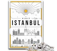 Jigsaw Puzzles for Adults 1000 Piece Puzzle Istanbul Turkey Stress Reliever Difficult Challenge Is Ideal As Gifts for The Whole Family (size 38x52cm)