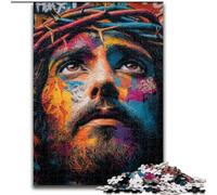 Jigsaw Puzzles for Adults 1000 Piece Puzzle Jesus Art, Toys Educational Games Stress Relieving Parent-child Interaction (Size 26x38cm)