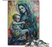 Jigsaw Puzzles for Adults 1000 Piece Puzzle Jesus Graffiti,learning Educational for Is Ideal As A Gift for The Whole Family 38x26cm