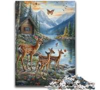 Jigsaw Puzzles for Adults 1000 Piece Puzzle Jungle Deer Help The Brain Exercise Addictive Toys to Cultivate Patience Perfect Decoration 50x75cm