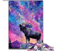 Jigsaw Puzzles for Adults 1000 Piece Puzzle Jungle Moose, for Educational Game Challenge Toy Enhance Memory for Age 14 (size 26x38cm)