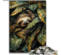 Jigsaw Puzzles for Adults 1000 Piece Puzzle Jungle Sloth, Toy Intellectual Game Enhance Love between Couples for Ages 14+ (Size 50x75cm)