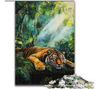 Jigsaw Puzzles for Adults 1000 Piece Puzzle Jungle Tiger, Fun Activity for Home, Rainy Days Toys, Birthday Gifts (Size 26x38cm)