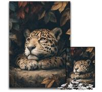 Jigsaw Puzzles for Adults 1000 Piece Puzzle Jungle Wild Black Panther Cardboard Jigsaw Puzzles Learning Educational Toys,is Ideal As Gifts for The Whole Family for Ages 14+ 26X38CM