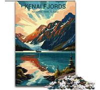 Jigsaw Puzzles for Adults 1000 Piece Puzzle Kenai Fjords National Park, Family Game Stress Reliever Difficult Challenge Enhance Love between Couples 50x75cm