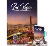 Jigsaw Puzzles for Adults 1000 Piece Puzzle Las Vegas, Travel Gifts,Unique Birthday And Gifts for And Age 14 Years Up 38x26cm