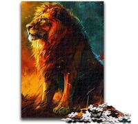Jigsaw Puzzles for Adults 1000 Piece Puzzle Lion at Sunset Educational Family Game Deal As Gifts for The Whole Family for And Age 14 Years Up 50x75cm