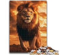 Jigsaw Puzzles for Adults 1000 Piece Puzzle Lion on The Grassland Stress Reliever Difficult Challenge Is Ideal As Gifts for The Whole Family 50x75cm